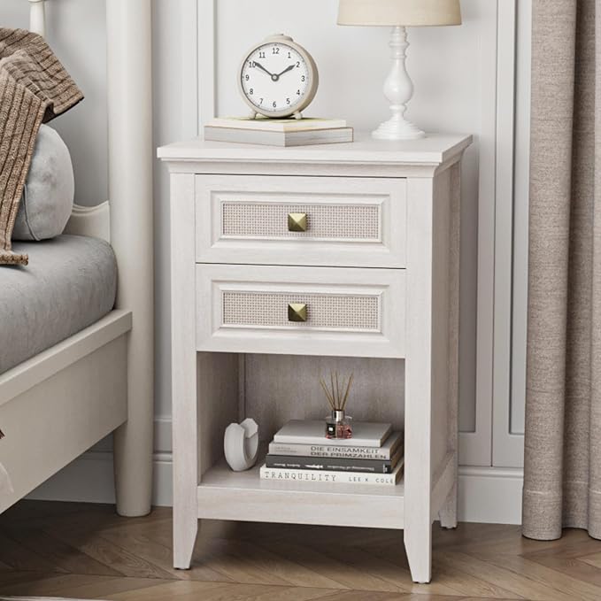 RoyalCraft Rattan Nightstand Set of 2 - Image 8