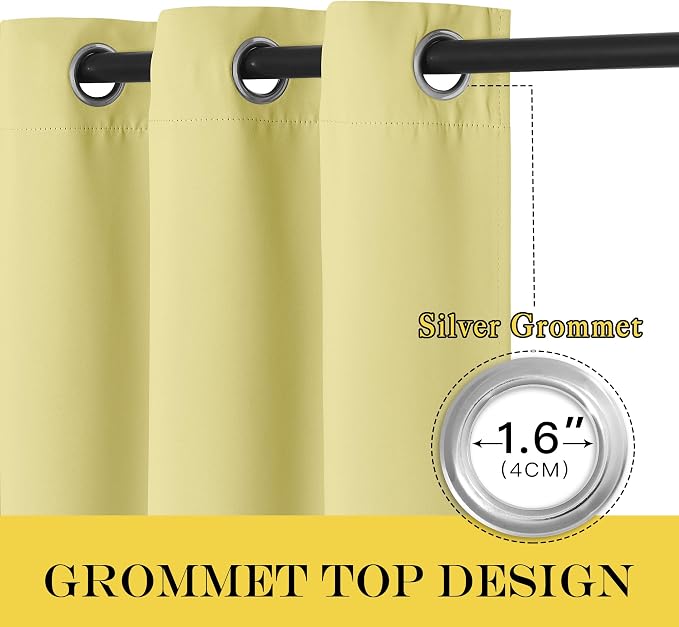 NICETOWN Blackout Curtains 72 inches Long, Grommet Privacy Window Treatment - Image 5