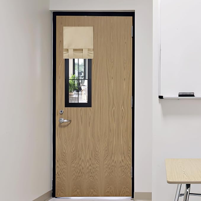RYB HOME Classroom Door Window Cover Lockdown Shades Blackout, No Drill | by RYBHOME