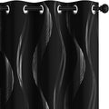 Deconovo Curtains for Living Room, Pattern Blackout Curtains 90 Inches Long | by Unknown