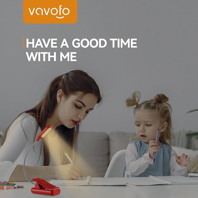 VAVOFO Rechargeable Book Light for Reading in Bed Kids, 7 LED Reading Light - Image 2