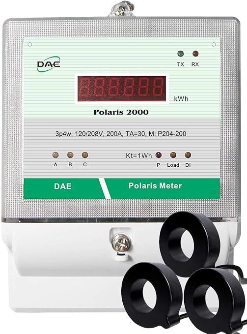 DAE P204-200-S KIT1, UL, Outdoor, CTEP kWh Smart Submeter, 3 Phase, 200A, 120/208v, with 3 CTs