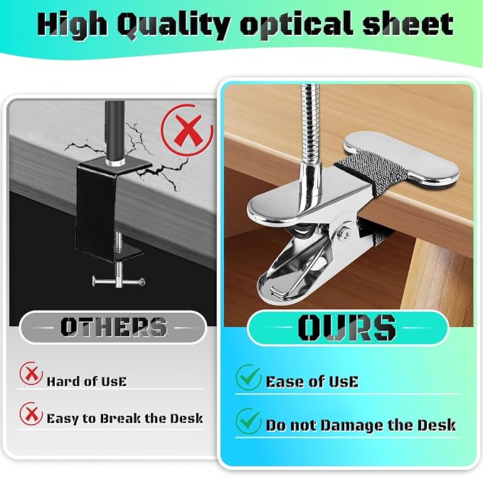 10X Magnifying Glass with Light, Clip on Mganifier with Light, 48 LED Desk - Image 5