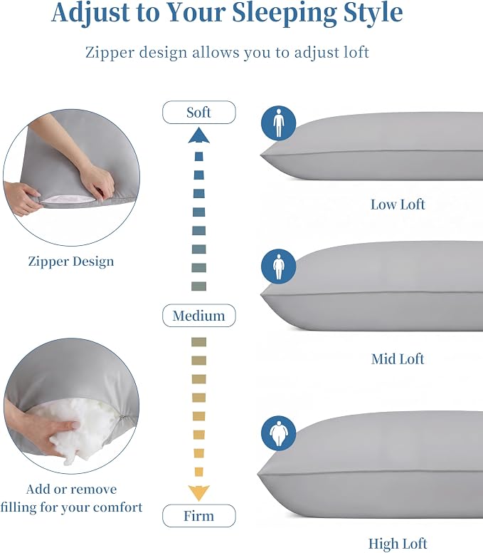 YZ HOME Full Body Pillow Insert -Large Long Bed Pillow - Image 5
