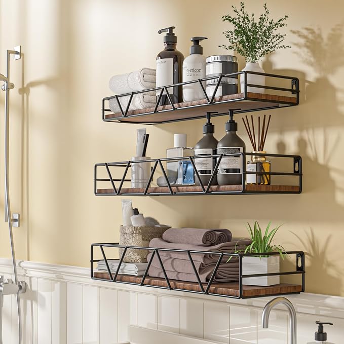 Floating Shelves Set of 3, Wood Wall Shelf, Farmhouse Shelf - Image 5