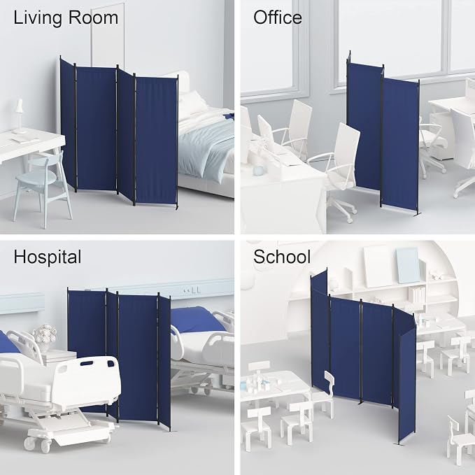 Morngardo Room Divider, Folding Privacy Screens, 4 Panel Room Partitions - Image 5