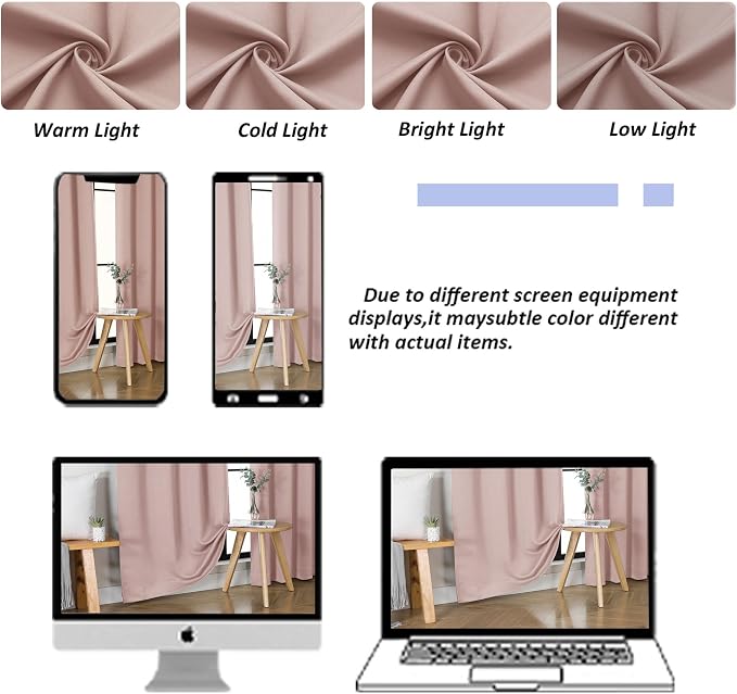 Simplebrand Ava Blush Blackout Curtains - Image 8