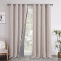 YoungsTex Extra Long Linen Blackout Curtains 90 Inches Length, Grommet Thermal by YoungsTex