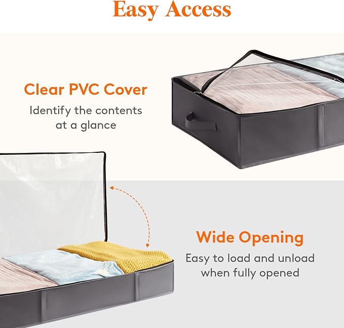 Lifewit Under Bed Storage Containers 4 Pack, Large Capacity Blanket Storage Bags - Image 5