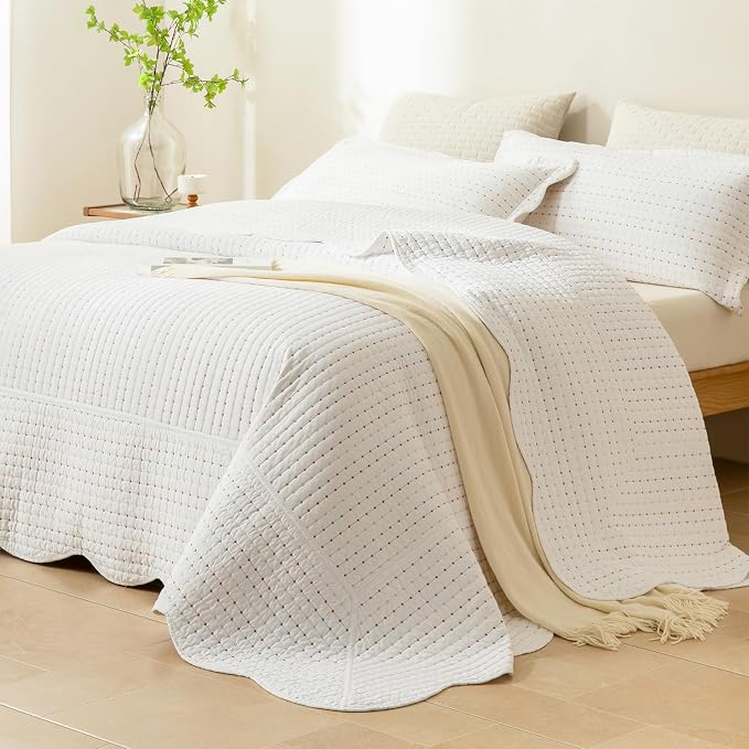 Lady Ann Oversized King Quilt 120x120, Lightweight & Soft Farmhouse Coverlet by LadyAnn