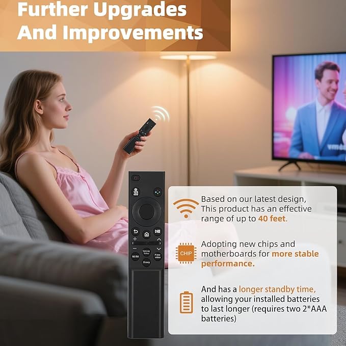 BN59-01388A Remote for Samsung Crystal 4K UHD CU7000 DU7200 Series Smart TV, Universal Bn59 Remote Control for All Samsung Smart QLED NEO LED 8K TVs, Universal for BN59-01388H BN59-01457A