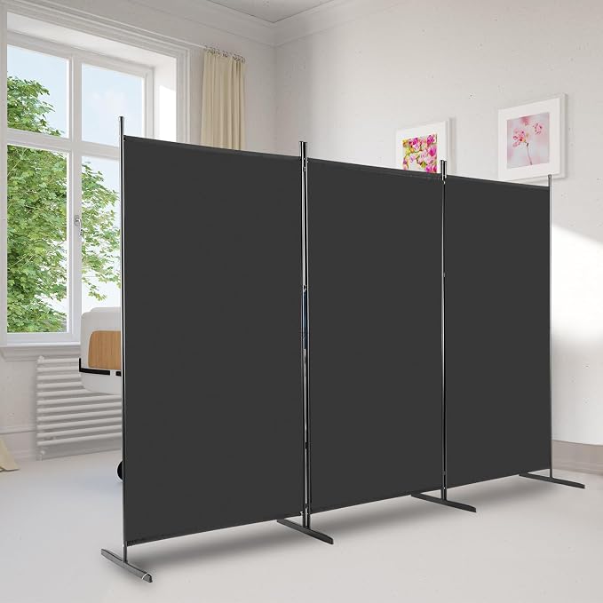 6ft Folding Room Divider Privacy Screens, 3 Panel Freestanding Wall Divider - Image 5