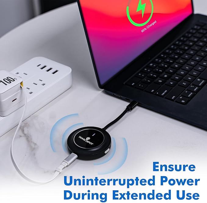 Travel Depot Wireless HDMI Transmitter and Receiver, 1080P 60Hz HD Streaming Media Video/Audio/File HDMI Wireless Extender Kit for Laptop, Camera, Phone to Monitor, ScreenCast Projector