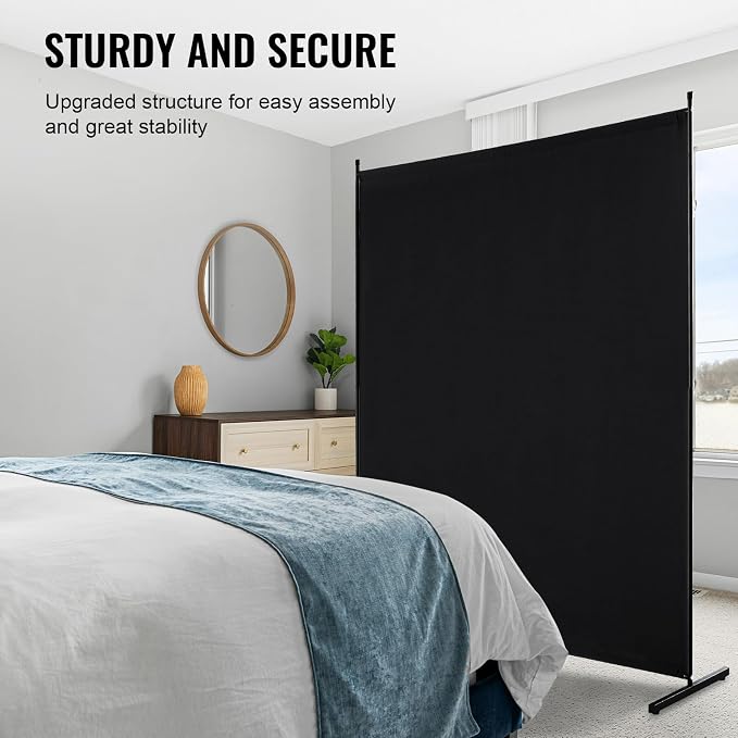VEVOR Room Divider, Single Panel Room Divider, 6FT Privacy Screen Indoor - Image 4