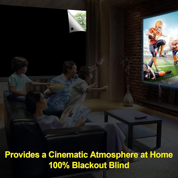 FADOTY 100% Blackout Curtains, No Drill, Sun Heat Light Blocker - Image 7