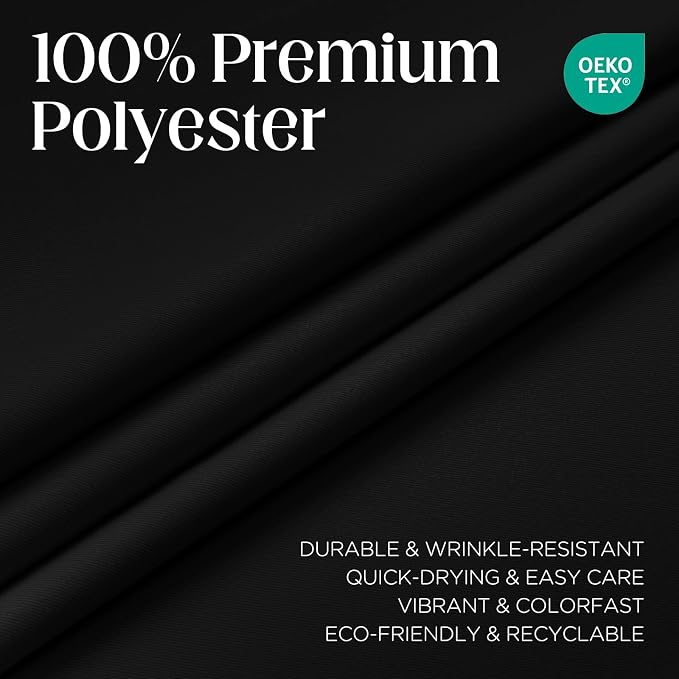 CUCRAF Black Blackout Curtains 63 inch Length 2 Panels Set, Room Darkening - Image 3
