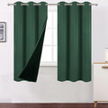 100% Blackout Curtains 40 x 63 Inch/Green Curtains 2 Panels by Lemomo
