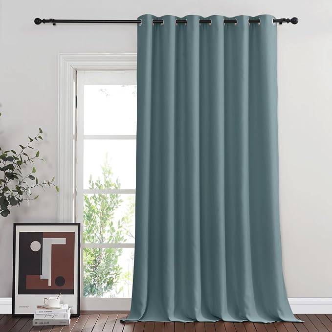 NICETOWN Greyish Blue Sliding Door Curtain by NICETOWN