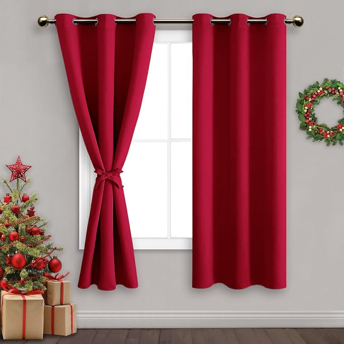 DWCN Blackout Curtains with Tiebacks by DWCN