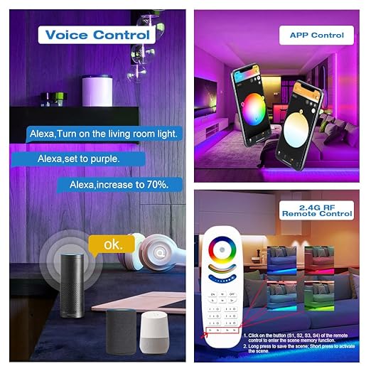 GLEDOPTO ZigBee 3.0 LED Strip Light Controller Pro Max 5 in 1 RGBCCT RGBW RGB CCT Dimmer Monochrome Color White Light Mix PWM Dimming 20A Pluggable Fuse App Voice Control (ZigBee Hub Require)