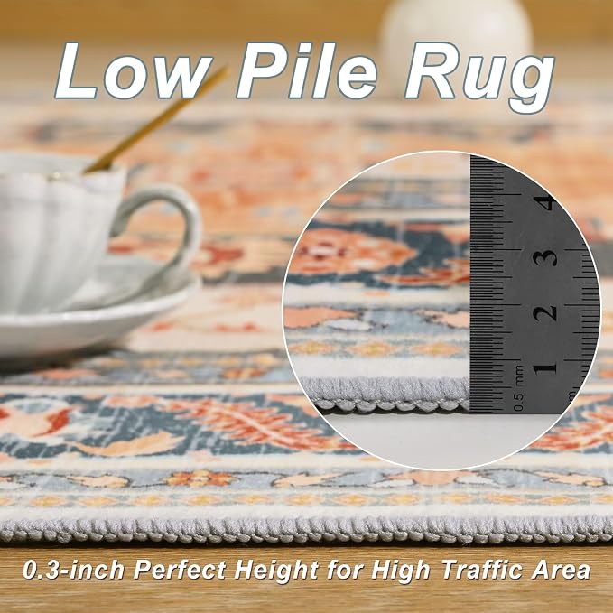 Macgace Washable Vintage Area Rug - Image 8