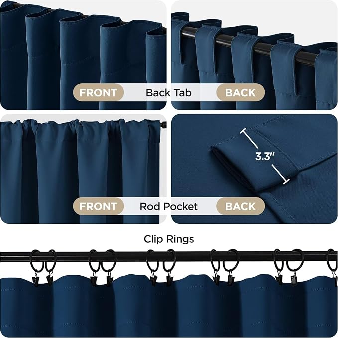 Joydeco 72 Inch Blackout Curtains - Image 3