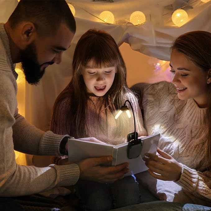 Vekkia 14 LED Book Light with Charger & Travel Case | Cover Both Page, - Image 4