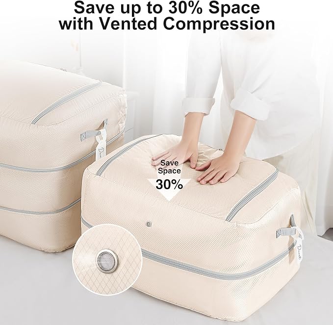 Comforter Storage Bag - 110L Large Capacity Blanket Storage Bags 2-Layer Ultra - Image 3