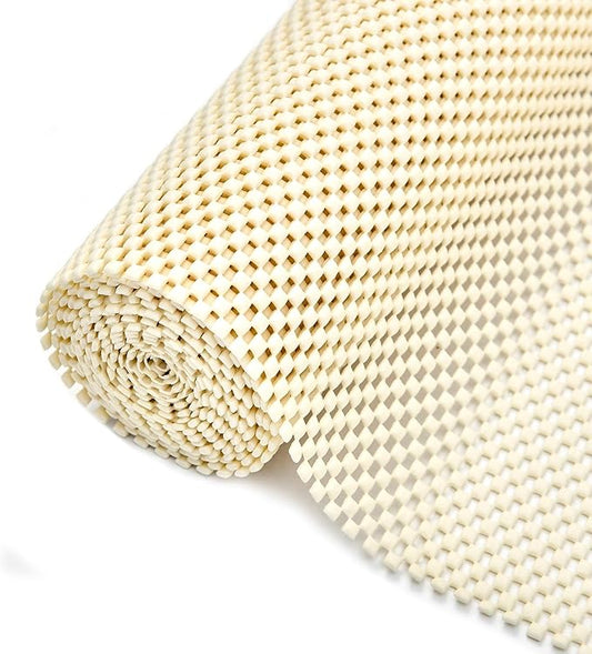 Shelf Drawer Liners for Kitchen Cabinets Non Adhesive Drawer Liner Thickened Refrigerator Liner White Quatrefoil Strong Non-Slip Paper for Tool Box, 11.8 x 236.2 Inches