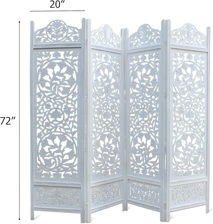 COTTON CRAFT Room Divider Wood Screen - Image 2