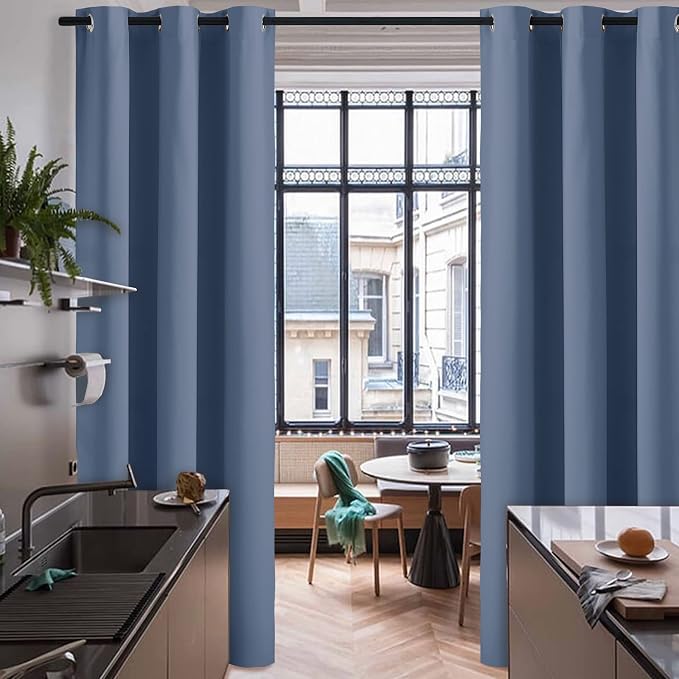 RYB HOME Blackout Curtains for Bedroom Living Room Dining Room Kitchen Dorm | - Image 2