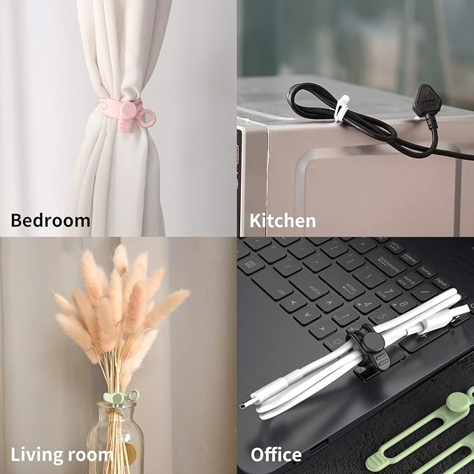 UMUST Silicone Cable Straps, School | Reusable Cord Ties, Cable Strap Tie - Image 6