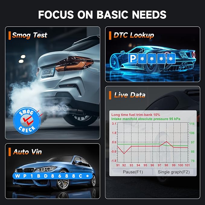FOXWELL NT630 Plus OBD2 Scanner with ABS and SRS, 2026 ABS Auto Bleed Scan Tool, Brake Code Reader with Live Data, Bidirectional Control & SAS Oil EPB Reset Diagnostic Tool