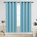 COSVIYA Grommet Blackout Room Darkening Sky Blue Curtains 72 inch Length | by COSVIYA