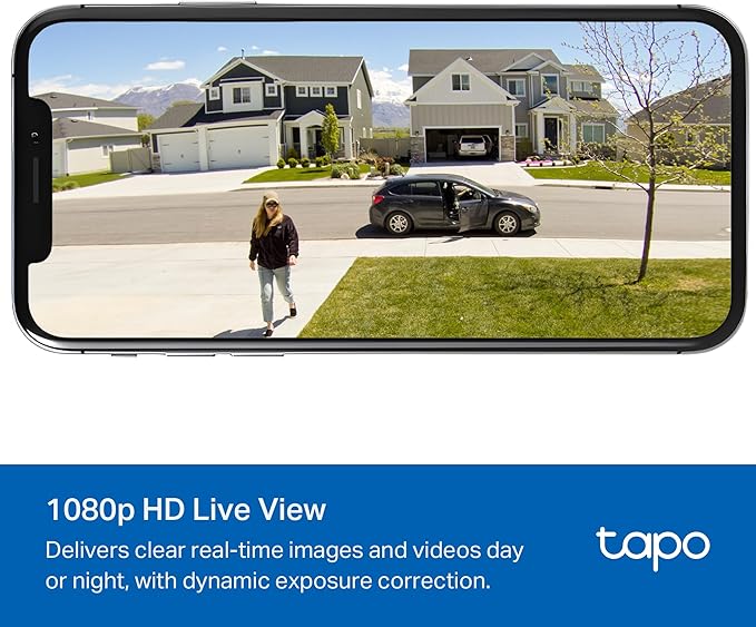 Tapo SolarCam 1080p Outdoor Wireless Security Camera - Battery Power with Solar, Person Detection, Subscription-Free Local Storage or Optional Cloud, Works with Alexa & Google Assistant, C403 KIT
