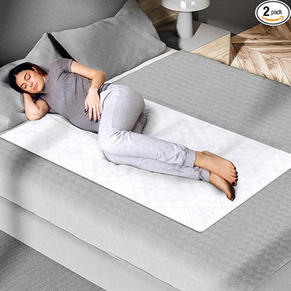 Epica Bed Pads Washable Waterproof - 34"x52" (Pack of 2) Incontinence Bed Pads for Adults, Waterproof matterss pad to Protect Bed from Stains, Bed wetting Pads for Home & Hospital Use (300 Washes)