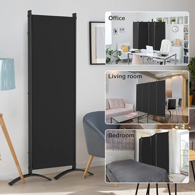 Morngardo Upgraded Room Divider Folding Privacy Screens 4 Panel Partitions 88" - Image 5