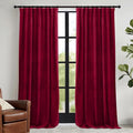 RYB HOME Red Velvet Blackout Curtains 96 inches by RYBHOME