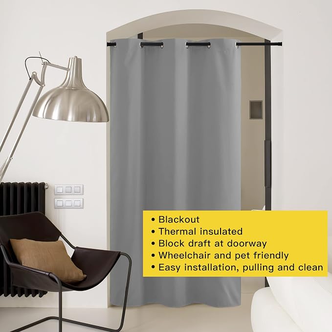 NICETOWN Sliding Door Curtains 96 inch Length, Single Curtain, Insulating - Image 3