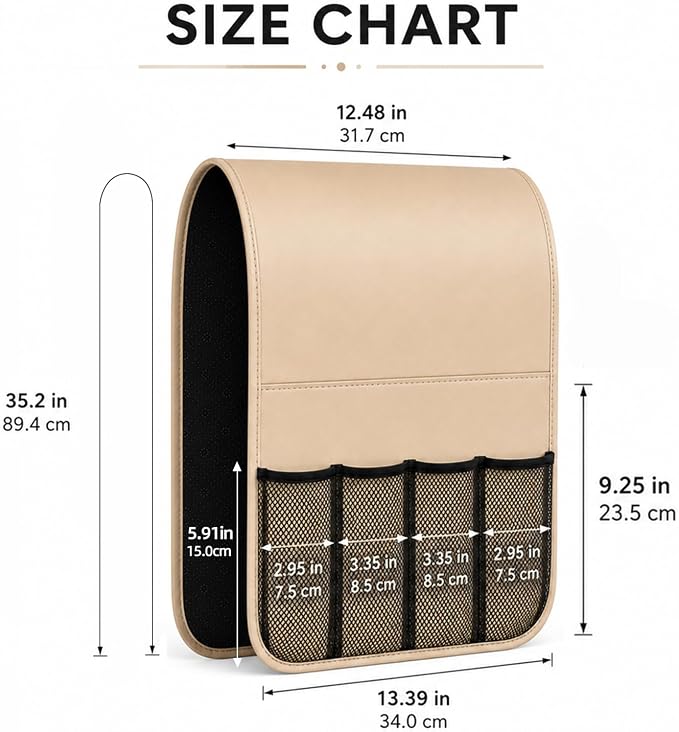Armchair Caddy for Couch Remote Control Holder Recliner Armrest Organizer Non - Image 3
