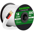 BAHIWOM Fire Safety CL2 Speaker Wire in-Wall & in-Ceiling 14 Gauge Wire 200 FT CCA Cord 2 Conductors Red Black Speaker Cable for Indoor Home Theater System,Car Audio Soft White Jacket
