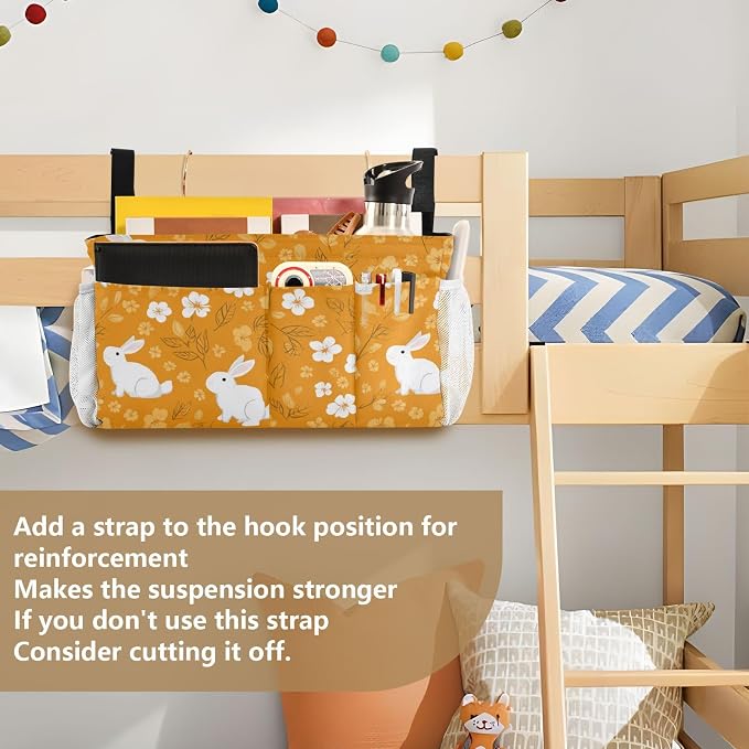Bedside Caddy Hanging Bunk Bed Caddy Bed Organizer Hanging Pocket - Image 6