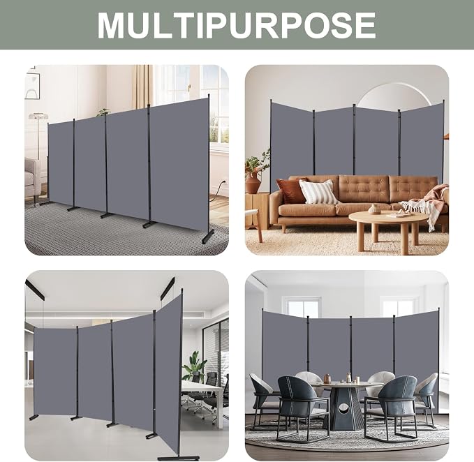 Room Divider Folding Privacy Screens, 6FT Tall Divider - Image 7