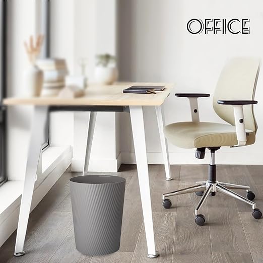 UUJOLY Small Bathroom Trash Can Wastebasket Garbage Can, Dark Grey, 2 Pack | - Image 3