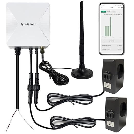WiFi Energy Monitor with 2 * 750A Clamps, Real-Time Electricity Tracking, Smart Home Power Management