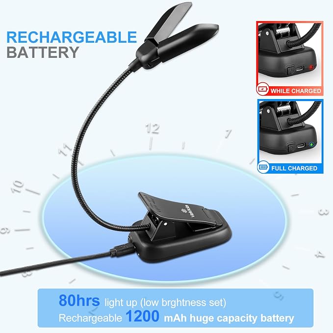 Vekkia 14 LED Rechargeable Book Light - Image 5