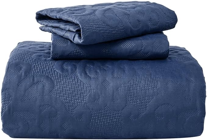 Kingnex Oversized King Bedspreads 128x120 Navy | Lightweight, Extra Wide Quilt - Image 8