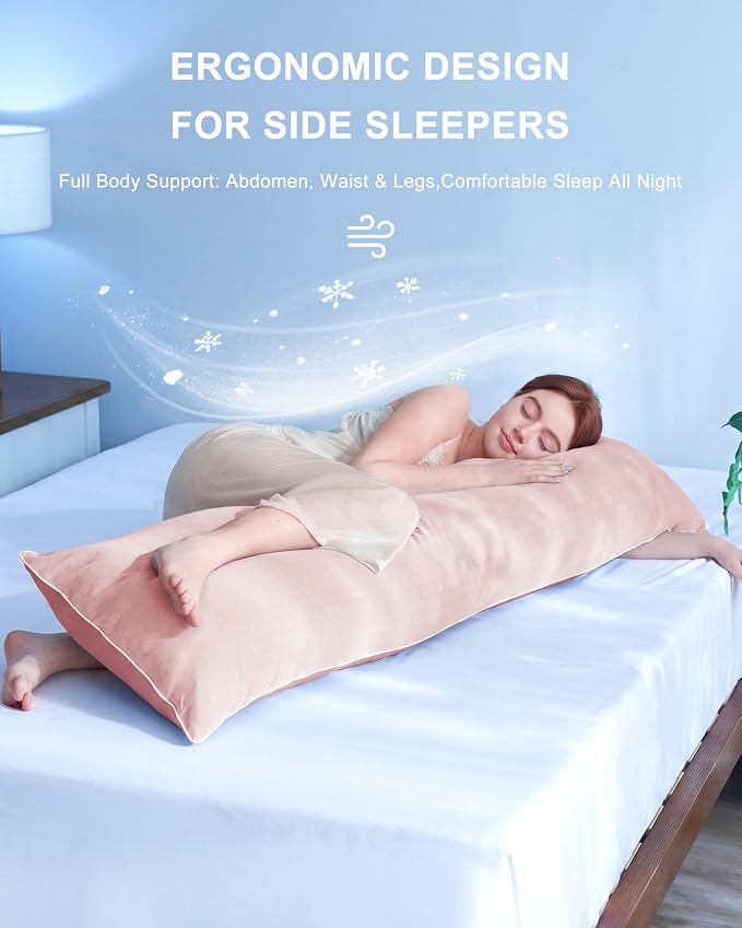 YZ HOME Cooling Body Pillow for Adults, Cold Touch Fabric | Body Pillow for - Image 3
