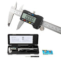 SCITOOLS Digital Caliper 0-8" Measuring Tool with Metal Ruler, Micrometer Caliper with Auto-Off Feature, Interchangeable Between inches and millimeters for DIY/Household and 3D Printing, Black