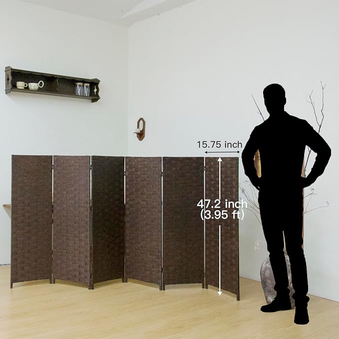 6 Panel Short Room Divider Screen - Image 5